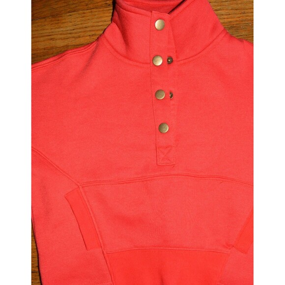 ODDI Kids Girls Red Fleece Pullover Sweatshirt, Size M, Button Front NWT - Picture 2 of 4